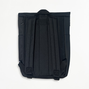 Sac à dos noir Bpifrance - Vue de dos, poche accès rapide, fabriqué en France - Big Boutique Bpifrance.