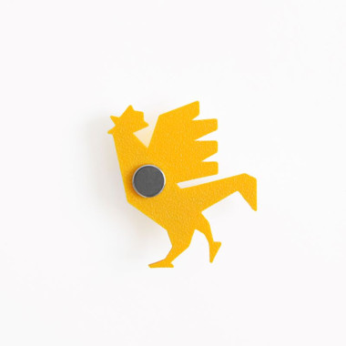 Pin's Le Coq Créa - Vue de dos, attache aimantée en néodyme - Big Boutique Bpifrance.