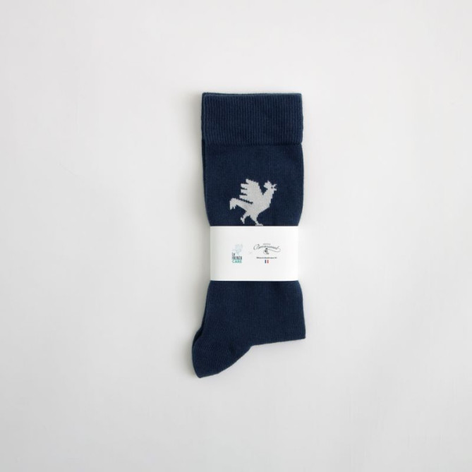 Chaussettes La French Care - Vue alternative, bleu marine, taille unique, coq La French Care - Big Boutique Bpifrance.