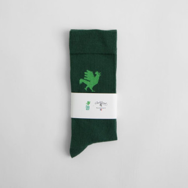 Chaussettes Le Coq Vert - Vertes, taille unique, 83% coton, coq Le Coq Vert - Big Boutique Bpifrance.